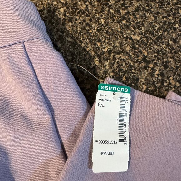 Simon's Lavendar Pleated Pants - Picture 2 of 4